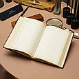 Щоденник А5 формату в шкіряній палітурці "Президент 1" з натуральної шкіри, фото 5