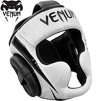 Шлем для бокса защитный боксерский шлем для соревнований Venum Elite Headgear White Camo