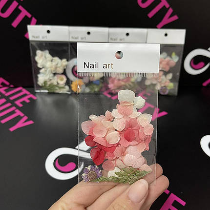 Сухоцвіти різних кольорів для декору Nail Art, фото 1