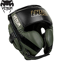 Шлем для бокса защитный боксерский шлем для соревнований Venum Pro Boxing Headgear Linares Edition Khaki Black