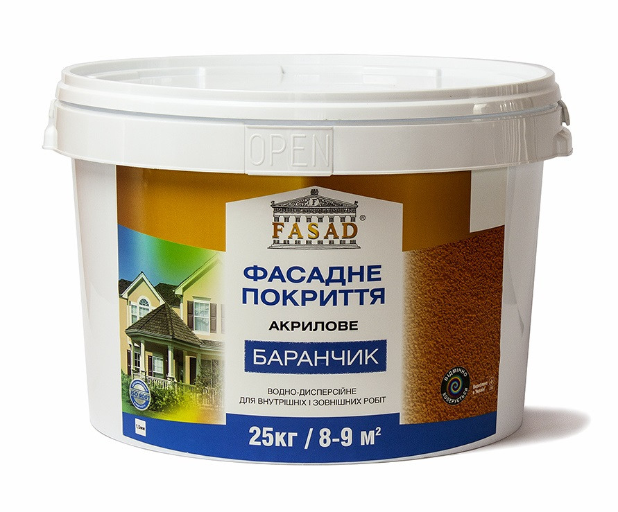 Декоративне покриття (штукатурка) "БАРАНЧИК", акрилове, 25 кг, 8-9 кв. м