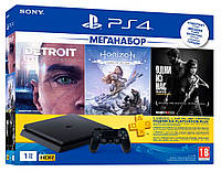 Sony Playstation 4 PS4 Slim 1 TB Б.У. + 3 диска МЕГАНАБОР , последняя самая удачная ревизия CUH-2208B