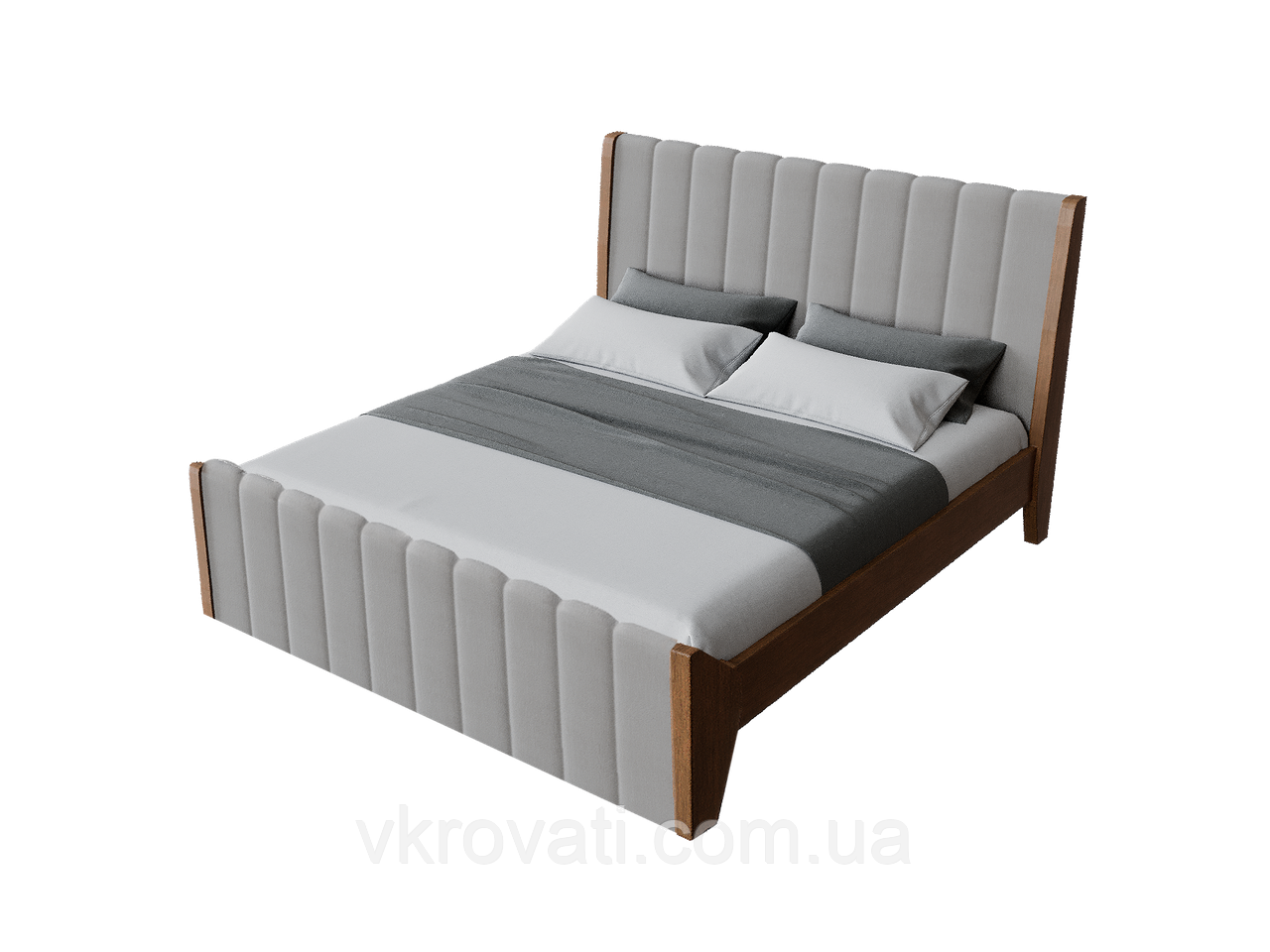 Стильная деревянная кровать Глория Экстра с мягкой спинкой - фото 2 - id-p1505364263