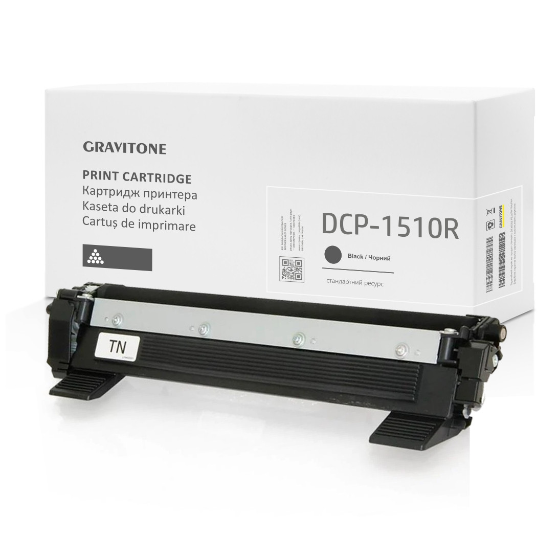 Сумісний Картридж Brother DCP-1510R, тонер-картридж, чорний, ресурс (1000 стор.) аналог від Gravitone, фото 1