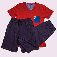 Комплект для дома мужской шорты + штаны и футболка.Турция. Oztas A1323-3. Размер S.