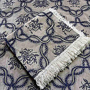 Покривало з гобелена 145*200 Стрічка колір молочний із синім