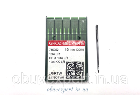Голки для шкіри Groz-Beckert, машинні, з ріжучим вістрям LR 120/19, 1 голка, фото 2