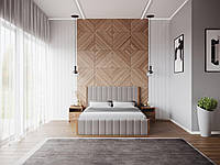 Стильная деревянная кровать Глория Экстра с мягкой спинкой