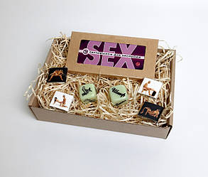 Гра-набір для дорослих "Виконання бажань": сертифікат на 40 еротичних бажань, кубики і камасутра