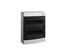 Модульний щиток 2*12 модулів 2 ряди IP40 PNS 24T прозорі дверцята настінного монтажу