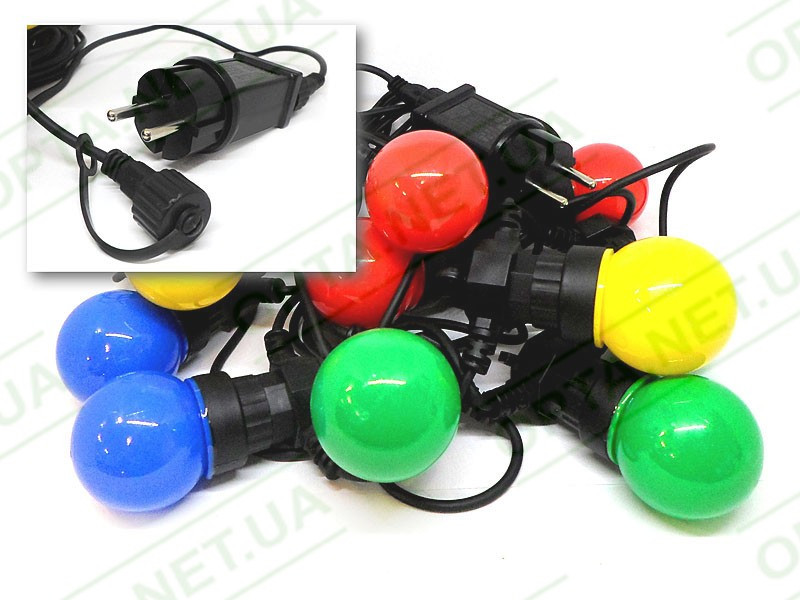 Гирлянда10 водонепроникних кольорових кульок 5м (різнокольоровий) WATERPROOF-BALL-10M-1, фото 1