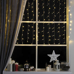 ОПТОМ Гірлянда Штора 1,8 м х 1.4 м, 320 LED, Соединяемая (Штора, Завіса) + режим статики, асортимент