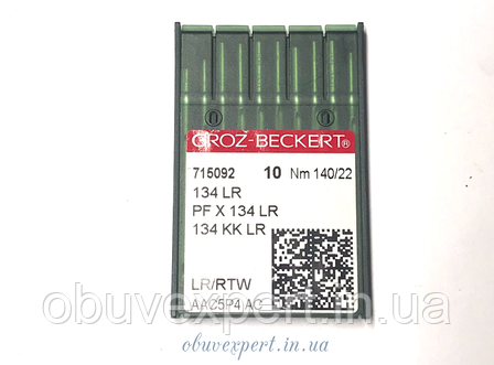 Голки для шкіри Groz-Beckert, машинні, з ріжучим вістрям LR 140/22, 1 голка, фото 2