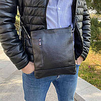 Модна чоловіча шкіряна сумка планшетка через плече