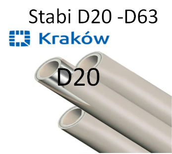 Труба PP-R Stabi PN 20 D20 З АЛЮМІНІЄМ, Krakow