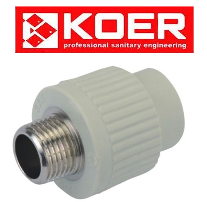 Муфта PP-R з зовнішньою різьбою 25×3/4M K0097.PRO Koer (Чехія)