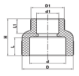 Муфта Редукційна PP-R 40×25 K0035.PRO Koer (Чехія), фото 3