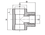 Трійник з внутрішнім різьбленням 25×1/2F K0104.PRO Koer (Чехія), фото 2