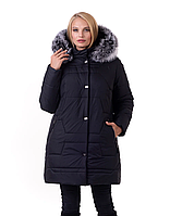 Женские зимние куртки больших размеров 48-66 черный чбк