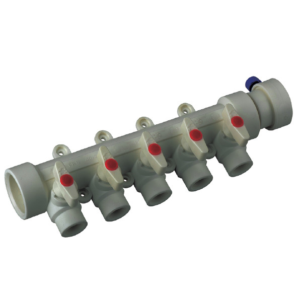 Колектор 5-way з кульовими кранами KOER K0172.PRO - 40x20 PPR, фото 1