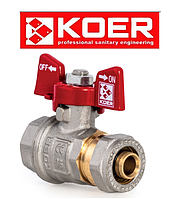 Кран латунний кульовий Koer WING 16×1/2"M KR.352 (Чехія)