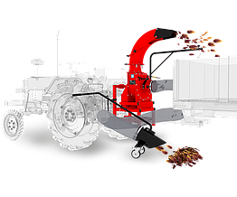 Пилосос для листя ПЛ-400ТР (від ВОМ трактора, 16 л. с.)