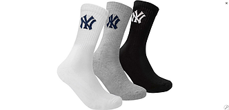 Шкарпетки   New York Yankees Crew 3-pack black/white/gray