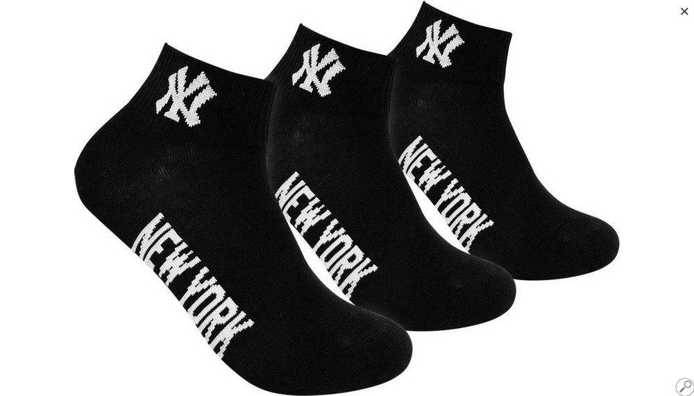 Шкарпетки   New York Yankees Quarter 3-pack black