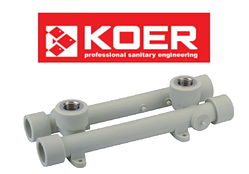 Планка монтажна прохідна KOER K0128.PRO - 20x1/2F PPR