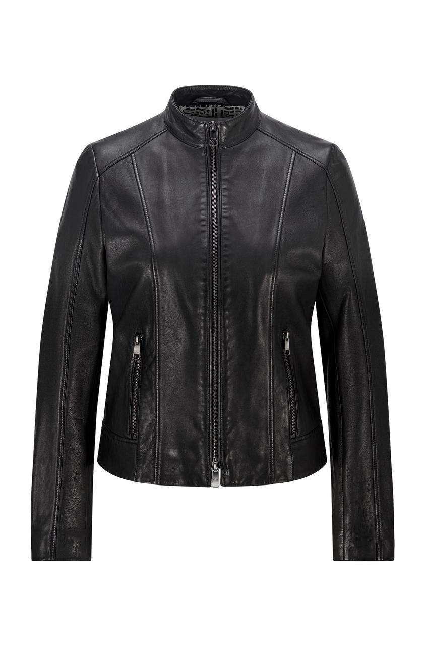 Куртка шкіряна чорна HUGO BOSS C Sabella1 (50453173 10228551 01 001) Розмір 38 (Ж)