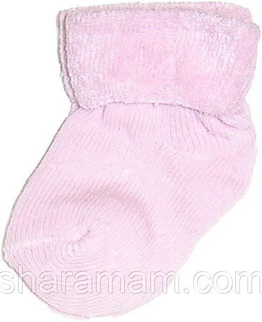 Махровые носки для новорожденных розового цвета - фото 1 - id-p233589605