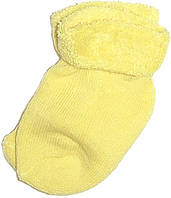 Махровые носки для новорожденных желтого цвета