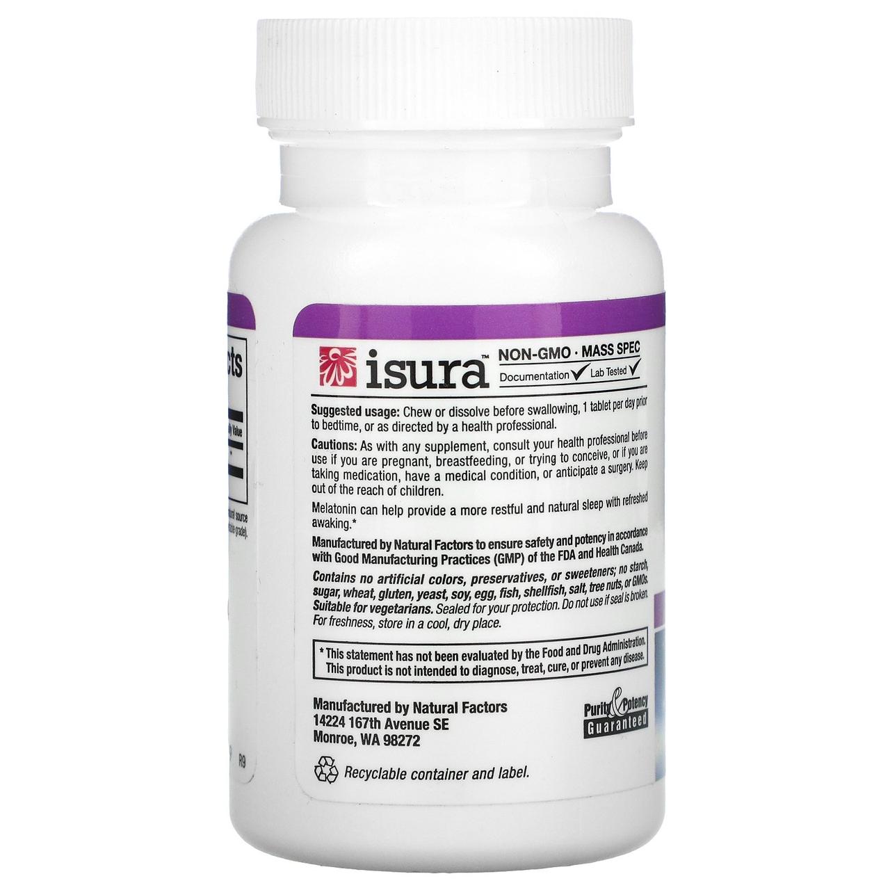 Купить Мелатонин "Melatonin" Natural Factors, Stress-Relax, 3 мг, 90 ...