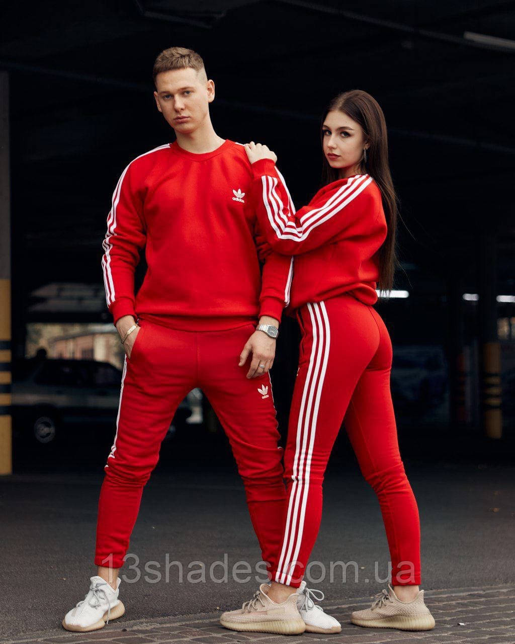 Спортивний костюм теплий чоловічий світшот червоний Київ
