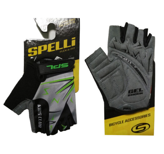 Велоперчатки дитячі Spelli SBG-1553 Green (3-4 роки), фото 1