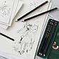 Набір матових чорнографітних олівців Faber-Castell Pitt Graphite Matt, у метал. кор. 6 шт (2В-12В), 115207, фото 4