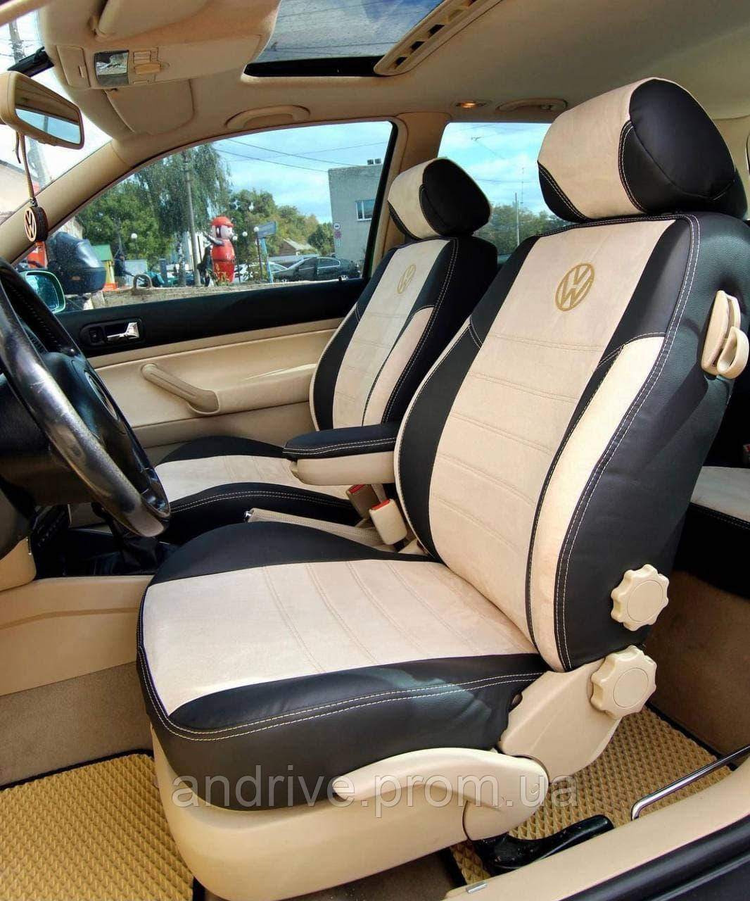 Авточехлы Volkswagen Golf 4 (3D) 1997–2003 Г 3-дверный (Экокожа ...