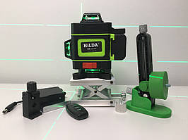 Лазерний рівень Hilda 4d Green Display (зелений промінь) 16 ліній