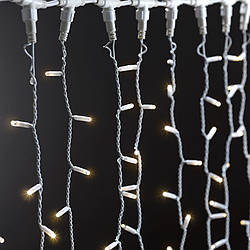 ОПТОМ Вулична Гірлянда Штора 2Х2 М, IP65, Professional, каучук, ефект FLASH, білий провід, асортимент