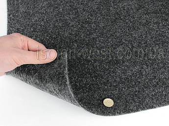Карпет 300 автомобільний графіт (темно-сірий), товщиною 3мм, ширина 1.40 м, щільність 300 г/м2
