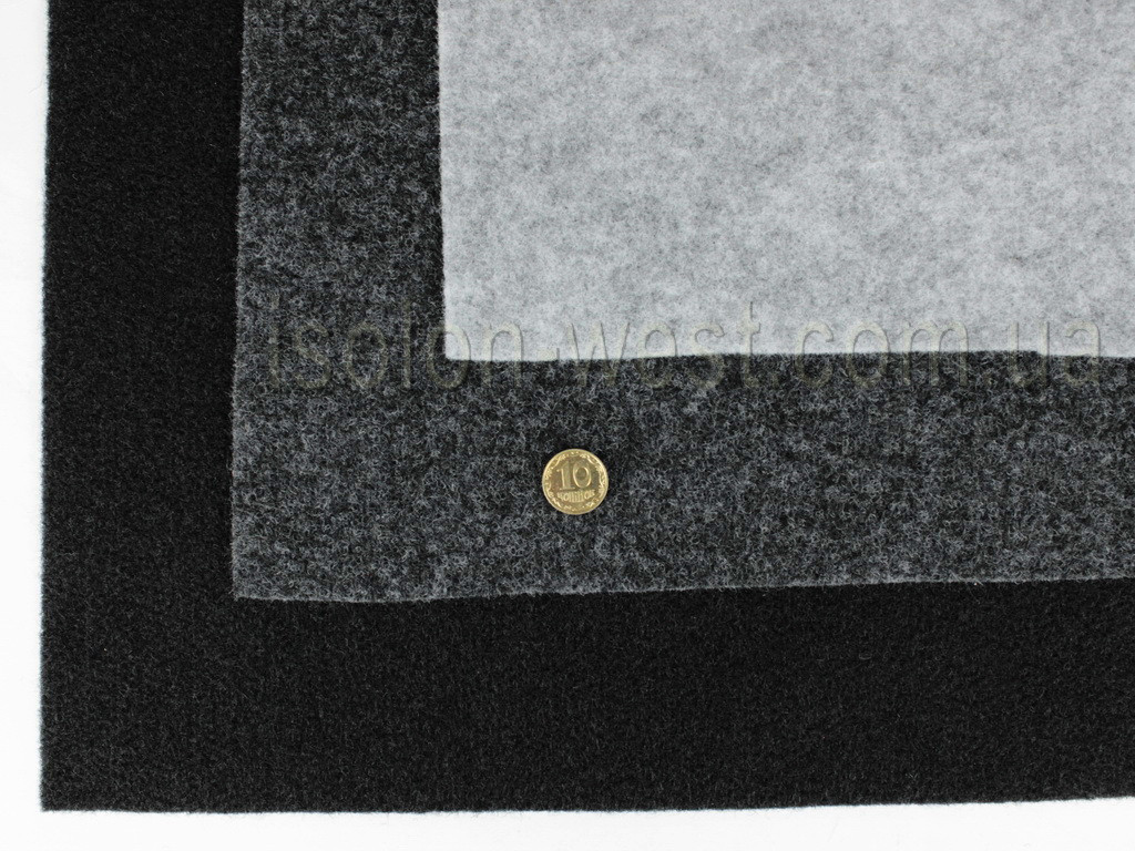 Карпет 300 автомобильный графит (темно-серый), толщиной 2.2мм, ширина 1.40м, плотность 300 г/м2 - фото 2 - id-p117225325
