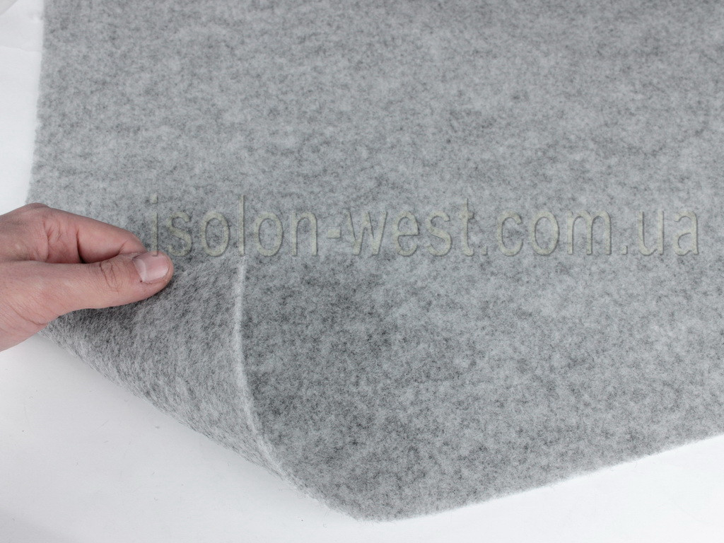 Карпет 300 автомобільний сірий, товщина 3 мм, ширина 1,40 м, щільність 300г/м2, фото 1