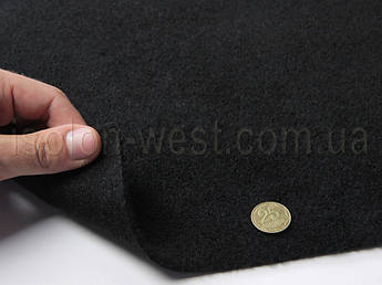 Відріз 2,8м, Авто-ковролін тягучий, чорний шир. 1.85 м., ковролін для авто