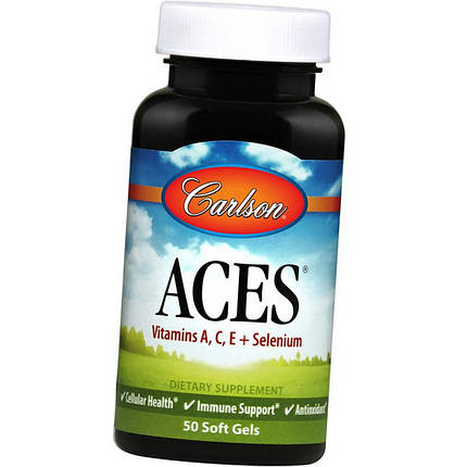Вітаміни Carlson Labs ACES Vitamins A,C,E + Selenium 50 гел капс, фото 2