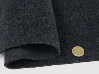 Відріз 1м, Автомобільний ковролін Aveo антрацит темно-сірий, тягучий на м'якій тягучою основі ширина 1,70 м