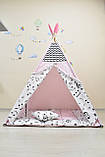 Вігвам з нотами, індивідуальний набір, дитячий намет, підвіска зверху в подарунок, фото 3