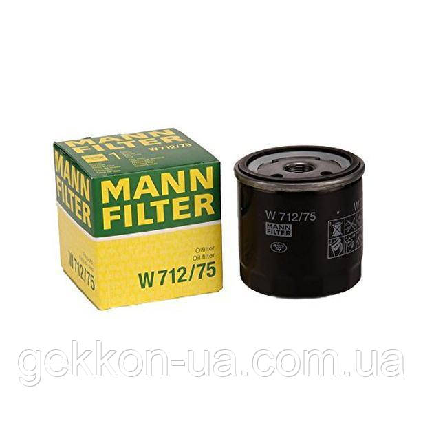 Фільтр оливний Daewoo Lanos, Aveo, Lacetti "MANN", W712/75, фото 1
