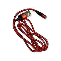 Зарядный кабель Twitch магнитный USB плетёный Type-C (RED)