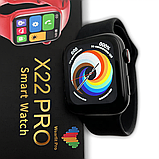 Розумний годинник Lemfo X22 PRO з бездротовою зарядкою (Чорний), фото 8