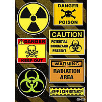 Стикерпак Warning radiation, biohazard, poison SP-099